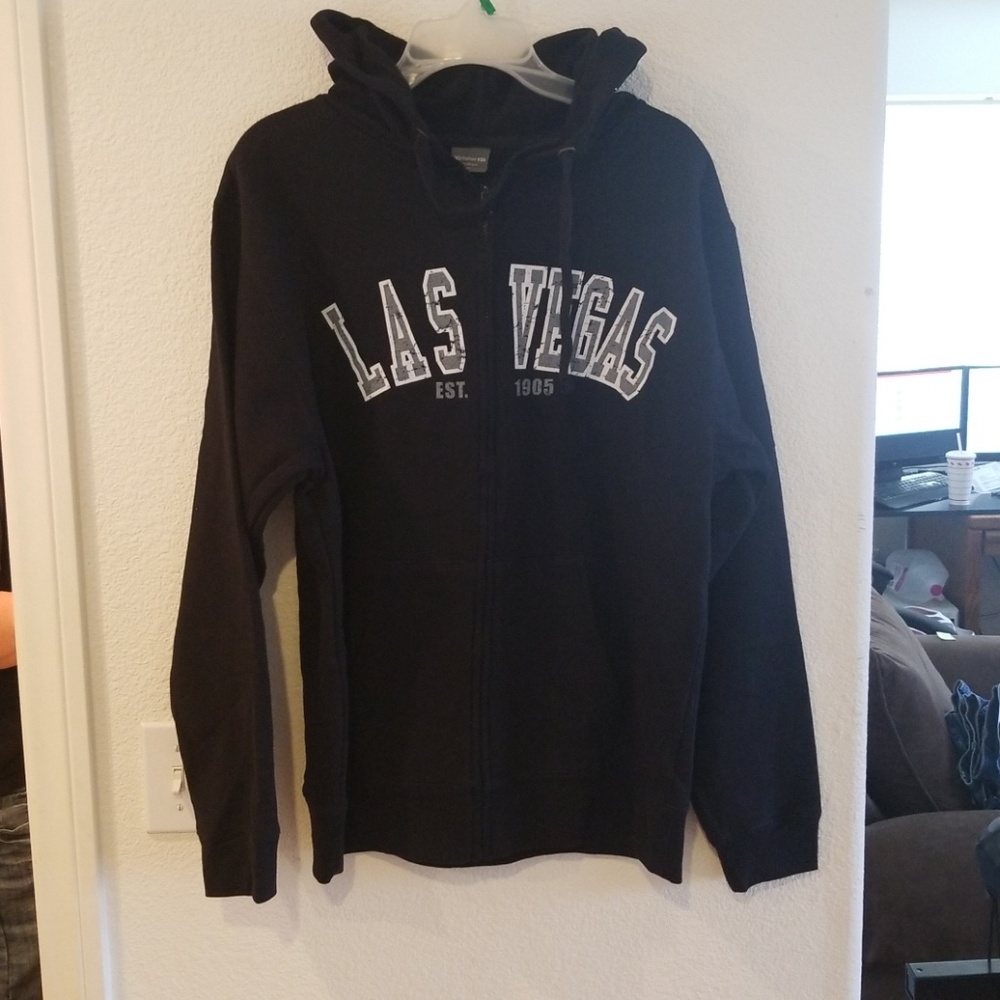 Black Cotton Las Vegas Souvenir Hoodie